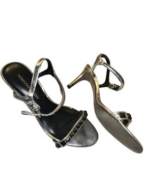 Rebecca Minkoff Silver Studded Strappy Stiletto Heels